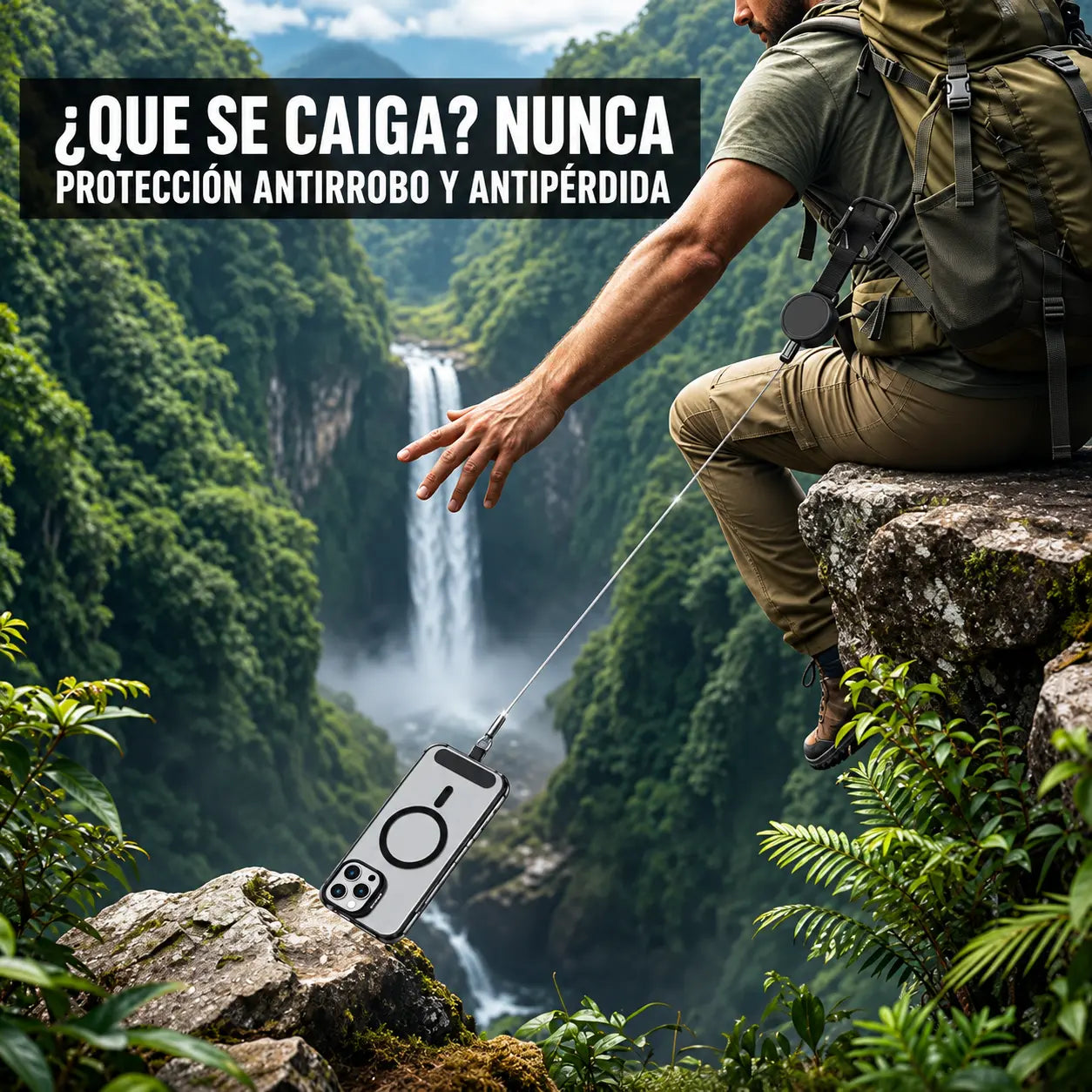 Correa Retráctil de Seguridad para Móvil | Anticaídas