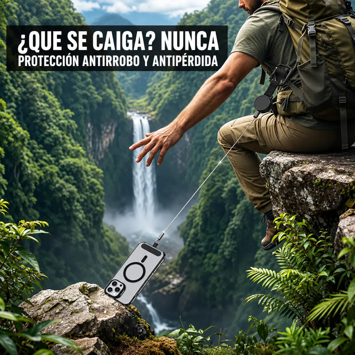 Correa Retráctil de Seguridad para Móvil | Anticaídas
