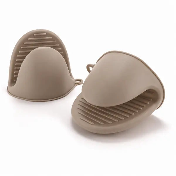 Mini guantes de cocina de silicona - Beige