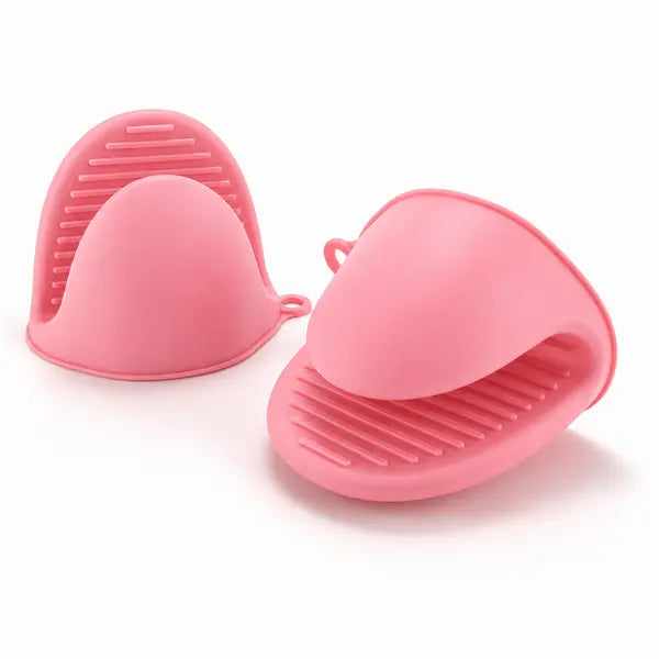Mini guantes de cocina de silicona - Rosa